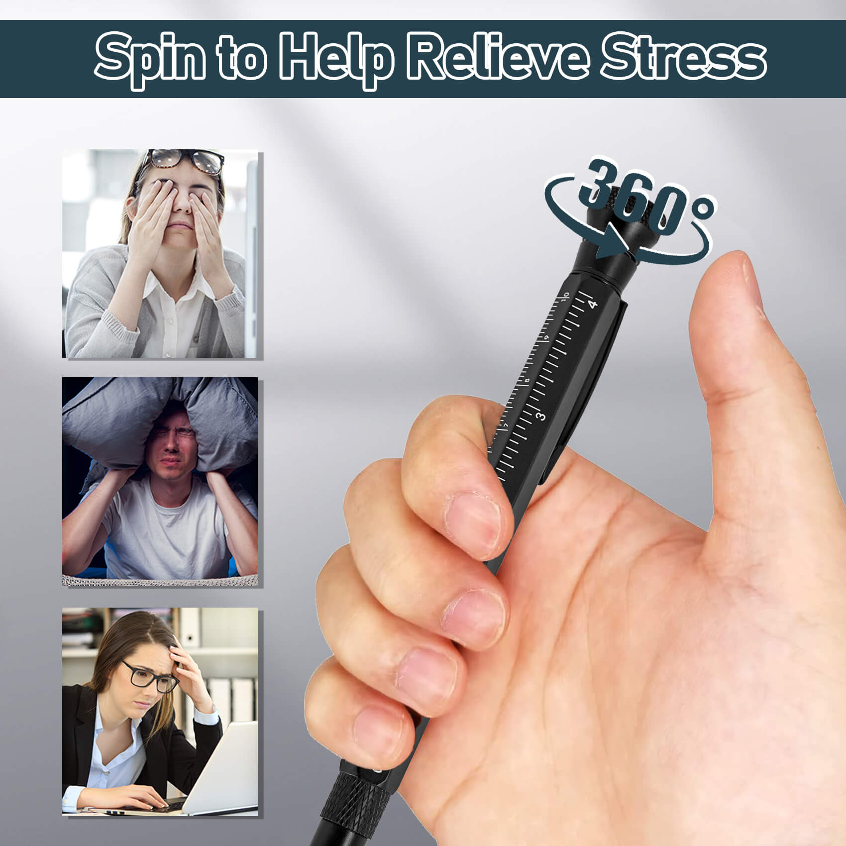 Hanboost 11 In 1 Multi-Tool EDC Pen with Ruler, Level, Bottle Opener for Handyman