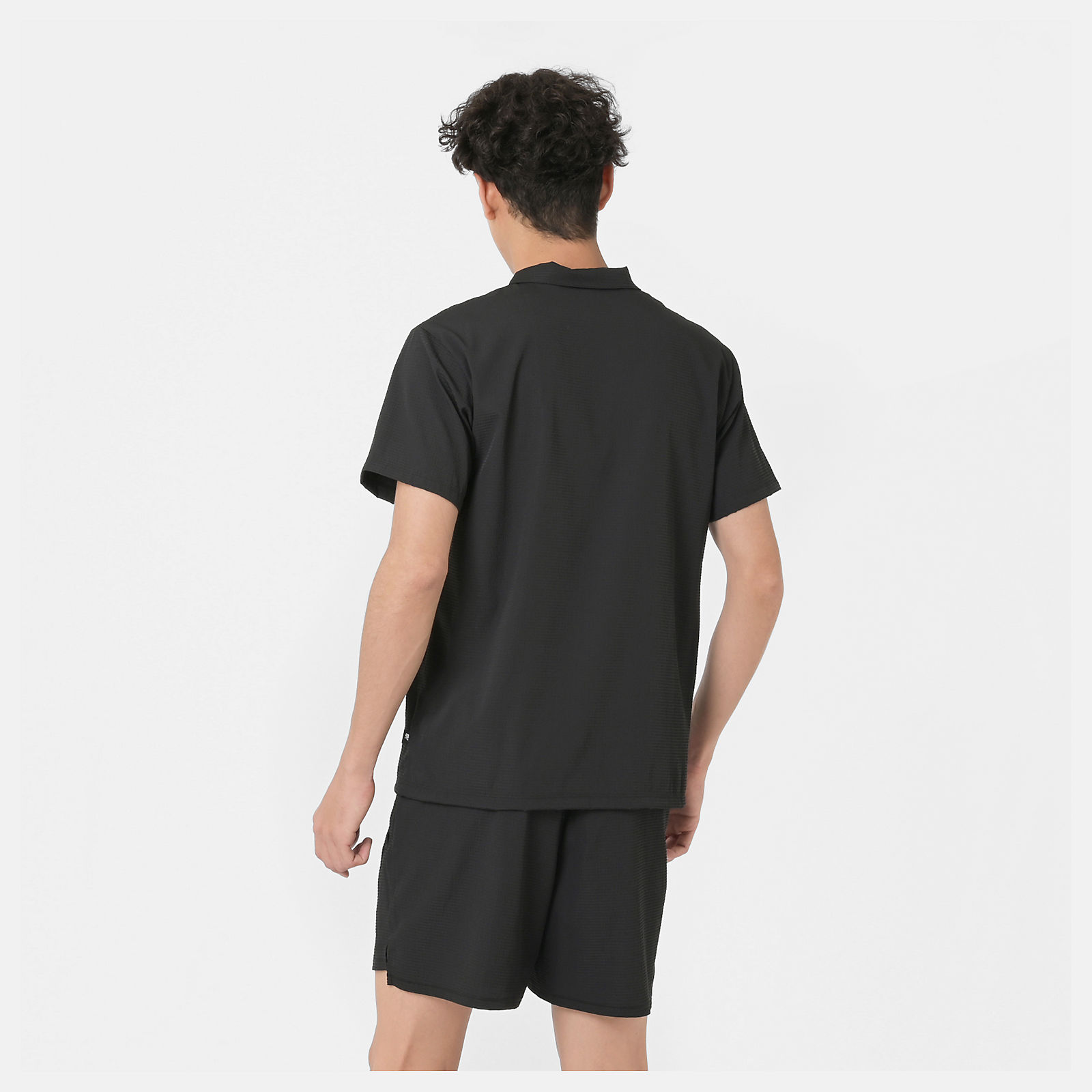 Black Out シアサッカーショートスリーブポロシャツ