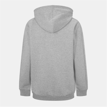 Mens Essentials Fleece 3-Stripes Full-Zip Hoodie