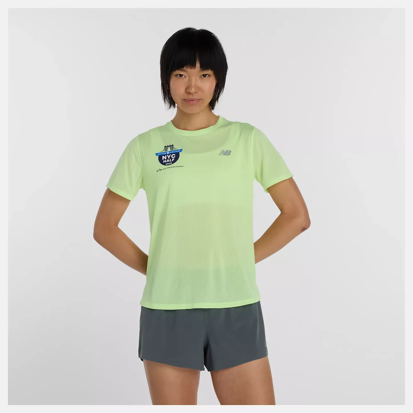 United Airlines NYC HalfハーフウィメンズアスレチックスTシャツ