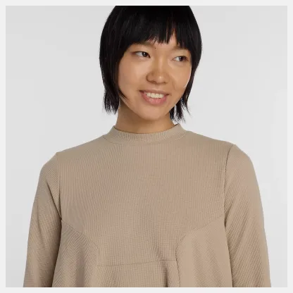 NB GREY ペプラム長袖トップ
