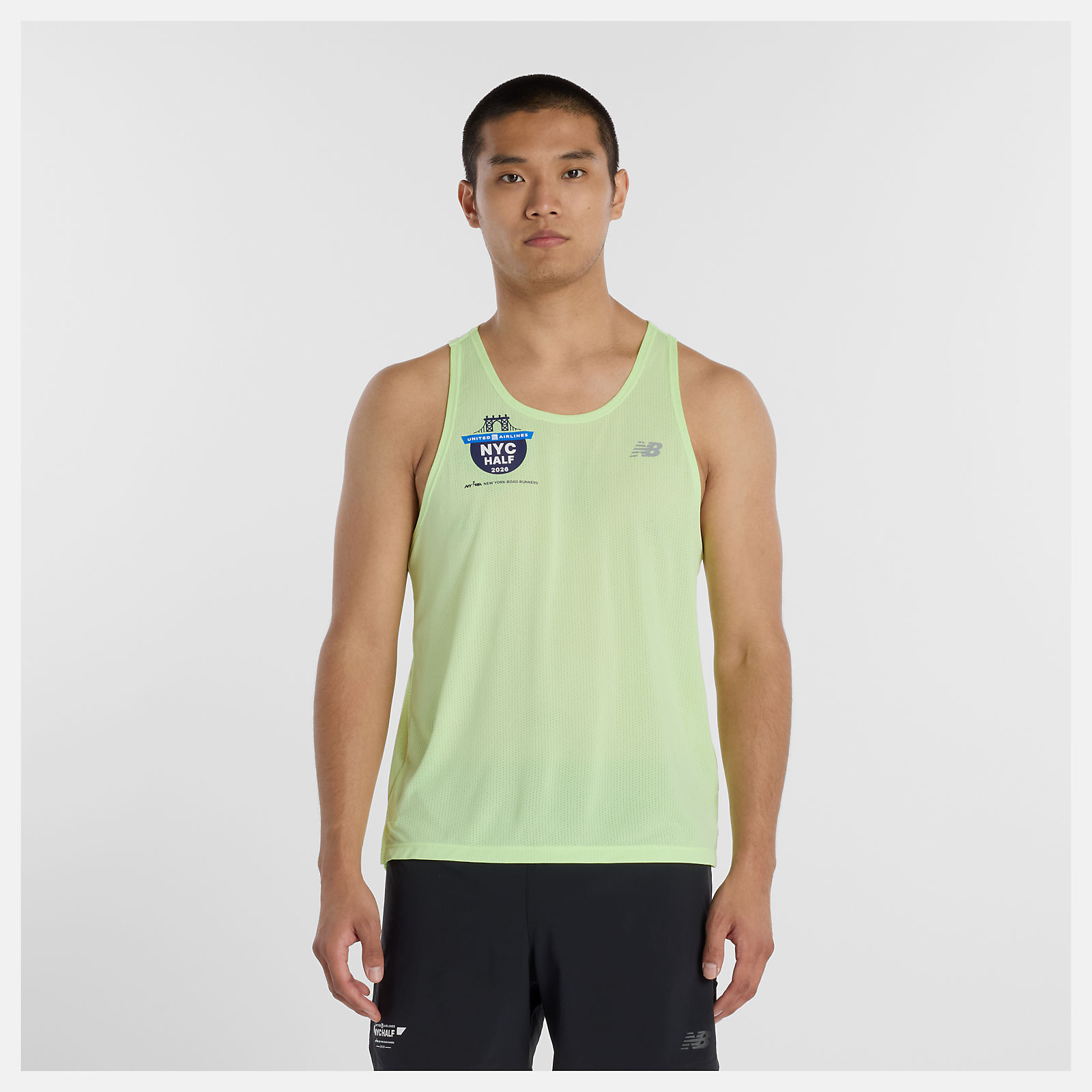 United Airlines NYC Halfハーフメンズアスレチックスシングレット