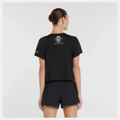 United Airlines NYC HalfハーフウィメンズドレーピージャージTシャツ