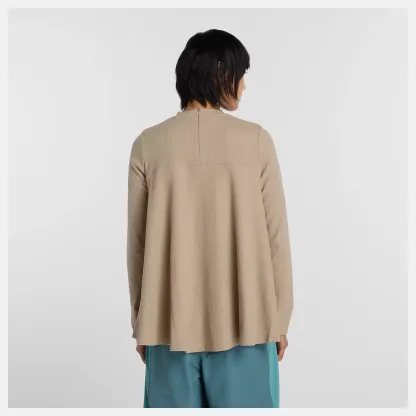 NB GREY ペプラム長袖トップ