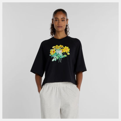 ウォーターカラーイエローボクシーTシャツ