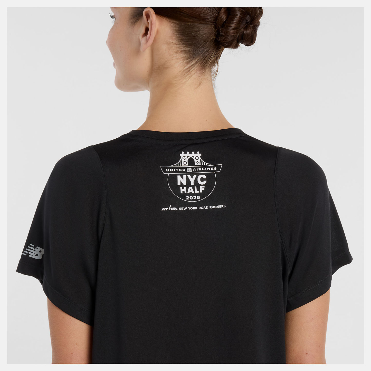 United Airlines NYC HalfハーフウィメンズドレーピージャージTシャツ