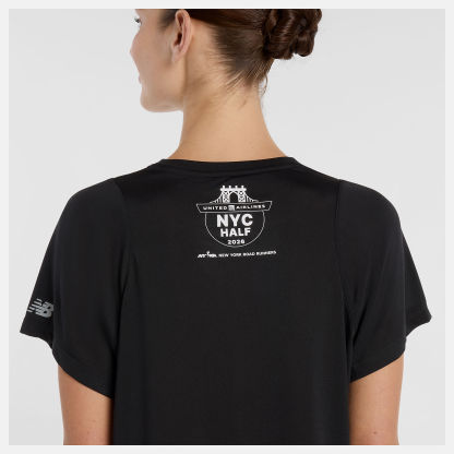 United Airlines NYC HalfハーフウィメンズドレーピージャージTシャツ