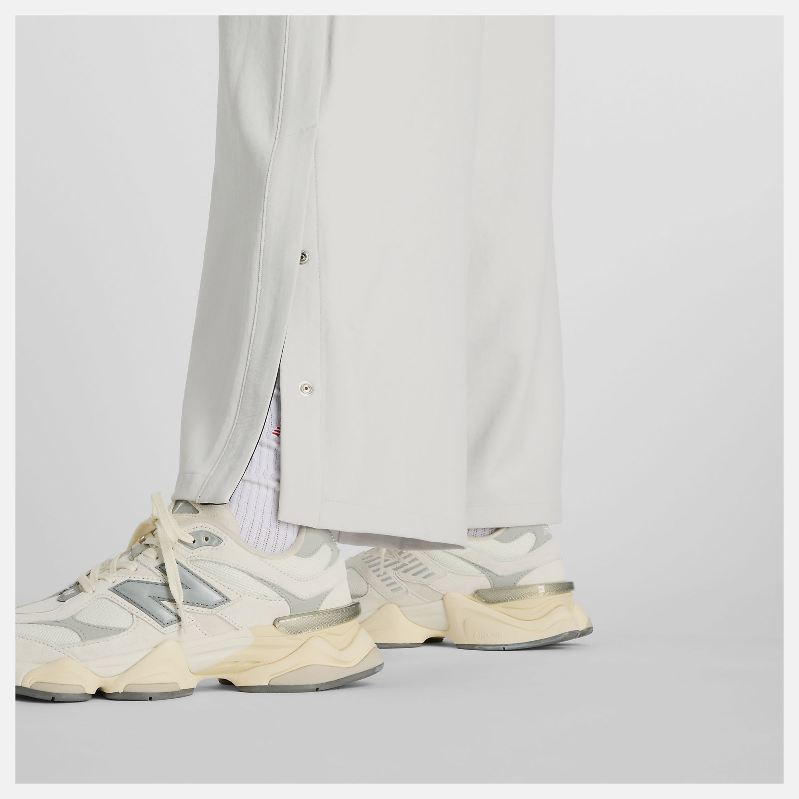 NB GREY サイドスナップパンツ