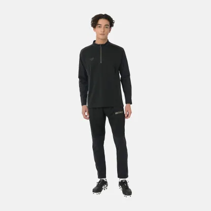 Black Out ストレッチニットハーフジップトップ