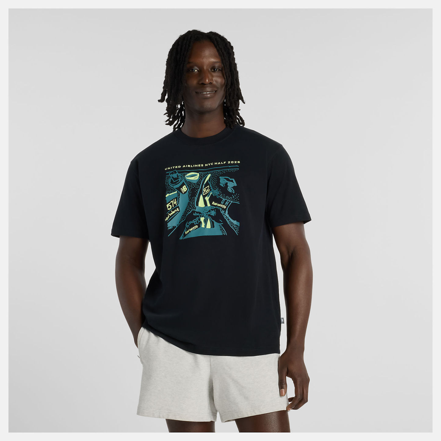 United Airlines NYC HalfハーフメンズグラフィックTシャツ1