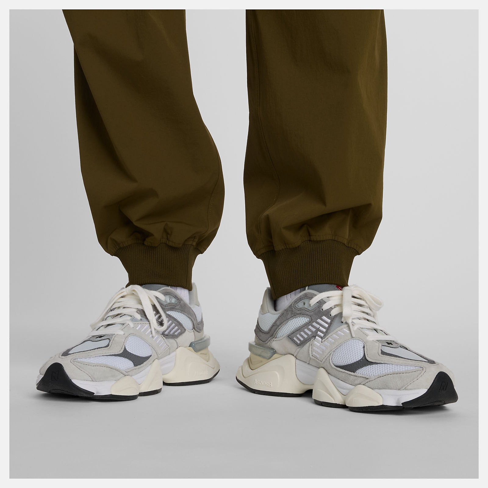 NB GREY ジョガーリブパンツ