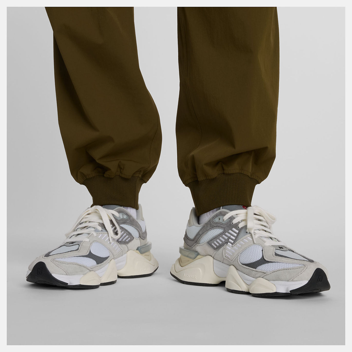 NB GREY ジョガーリブパンツ