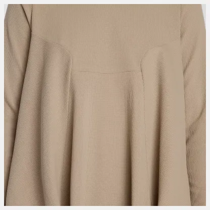 NB GREY ペプラム長袖トップ