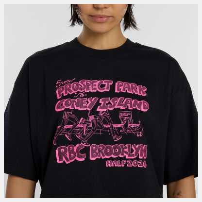 RBC Brooklyn HalfグラフィックオーバーサイズTシャツ