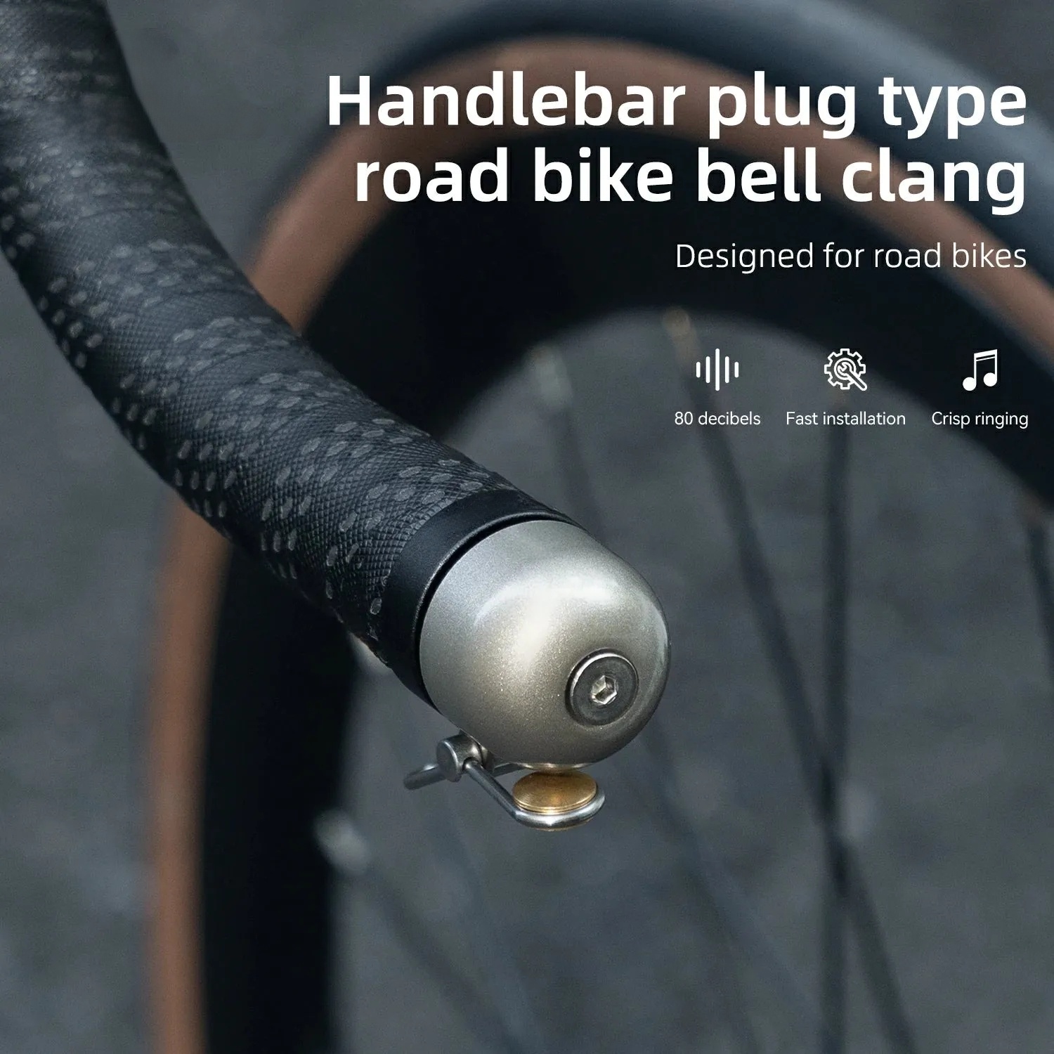 Uauoao Handlebar Plug-Type Road Bike Bell