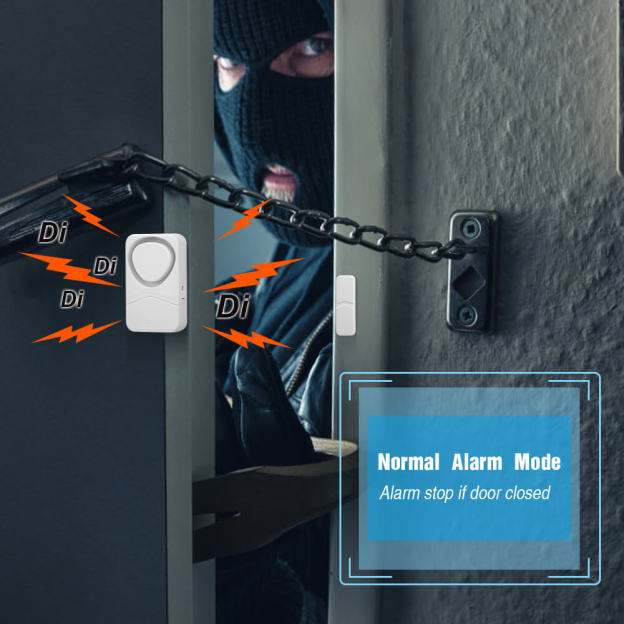 Uouoao Small Wireless Door and Window Alarms White
