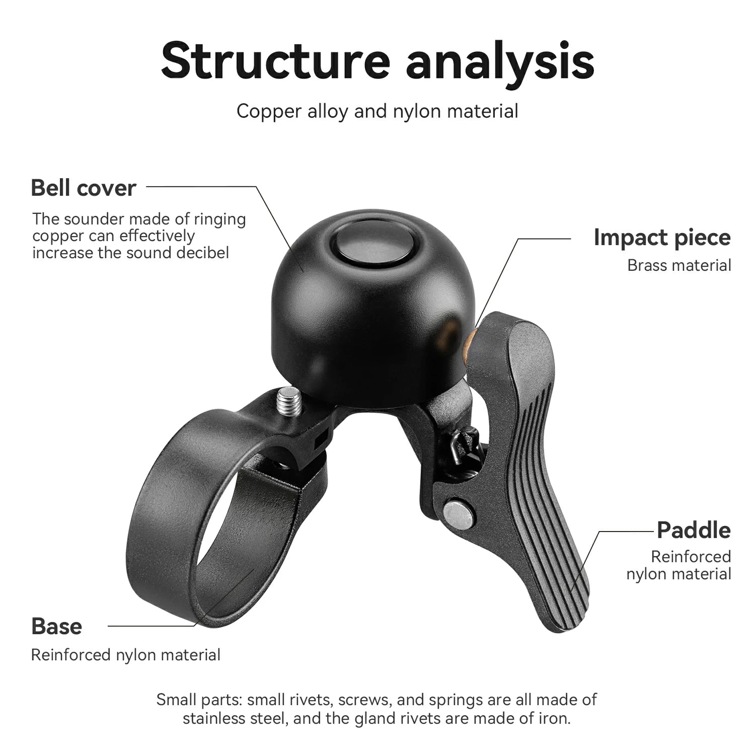 Uauoao Bike Bell for Road Bike with Loud Sound