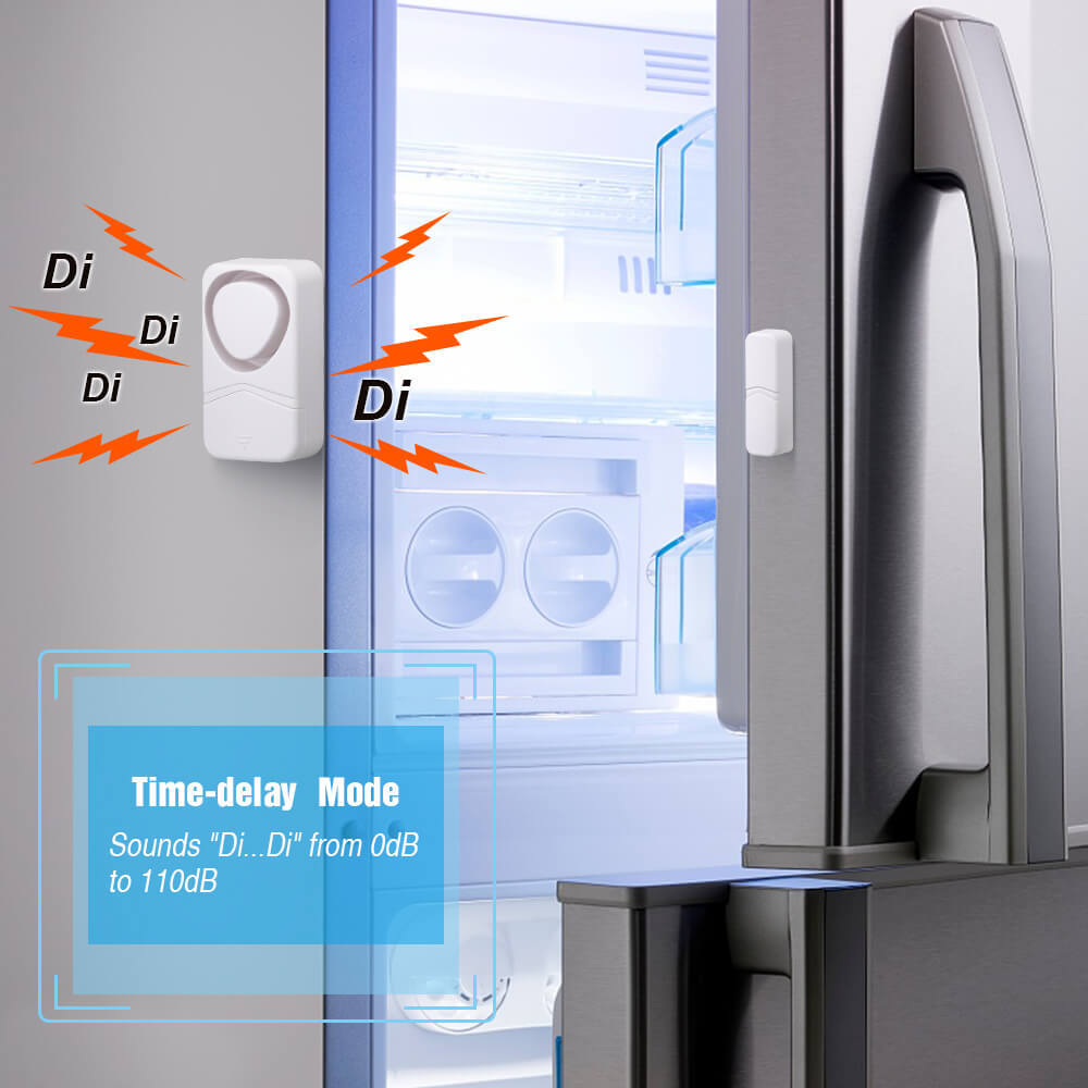 Uouoao Small Wireless Door and Window Alarms White