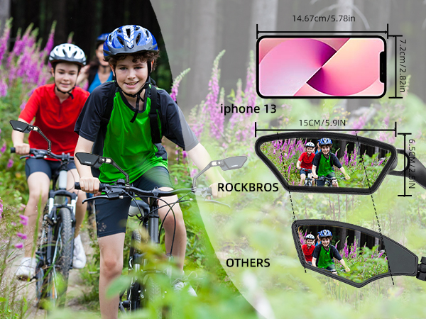 rockbros bike rear view mirror