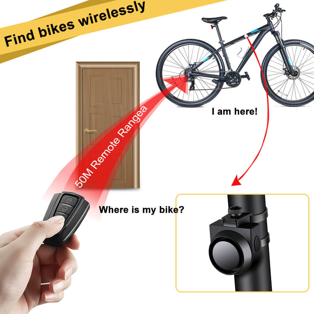 Uouoao Wireless Waterproof Bike Vibration Alarm