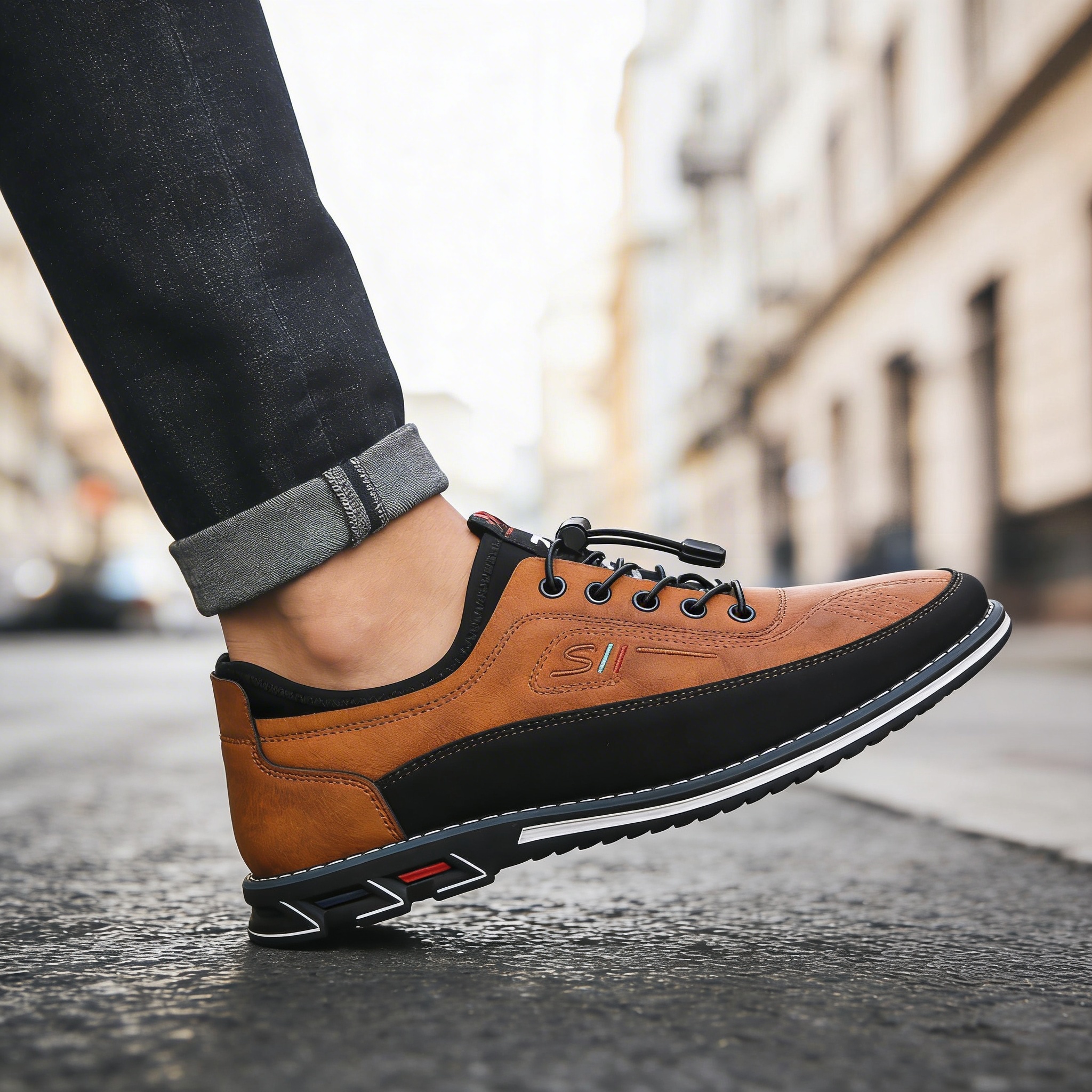 Genuine Leather Tendon Sole Men's Shoes