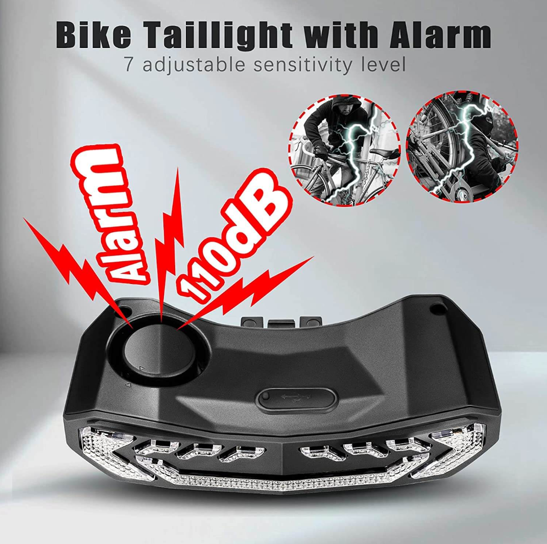 Smart Bike Tail Light | Turn Signals | Alarm Kit w/Remote Control-UOUOAO