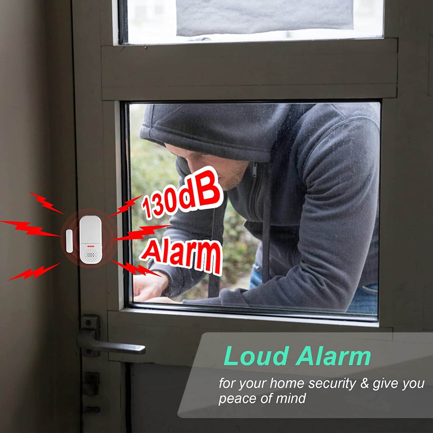 Uouoao 130dB Wireless Door Alarm