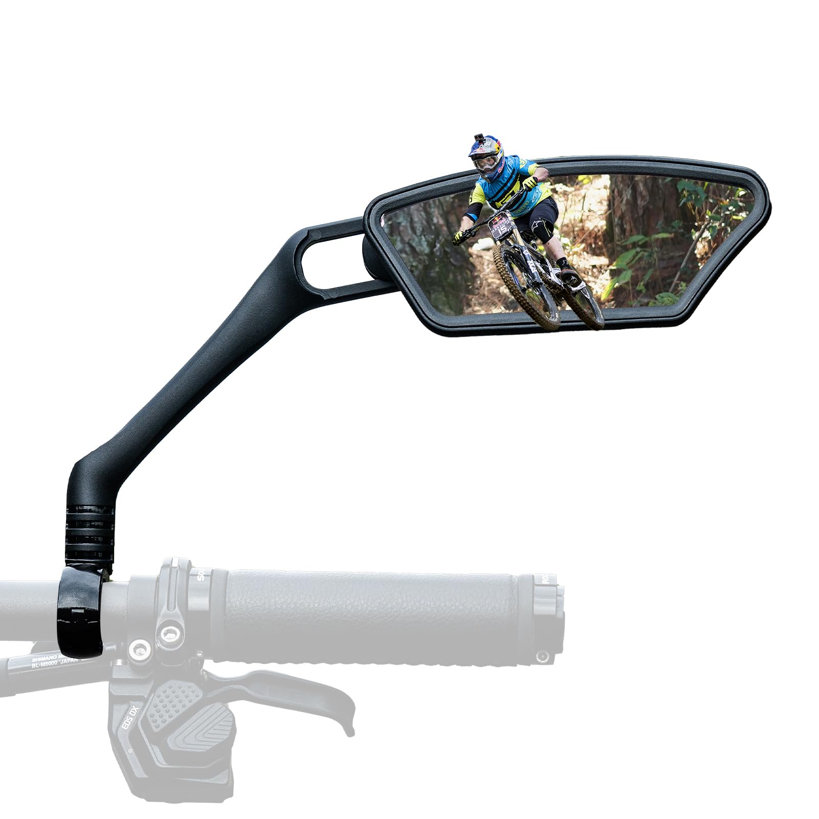 Uouoao HD Blast-Resistant Bike Mirror Adjustable Handlebar Mount 21-26mm