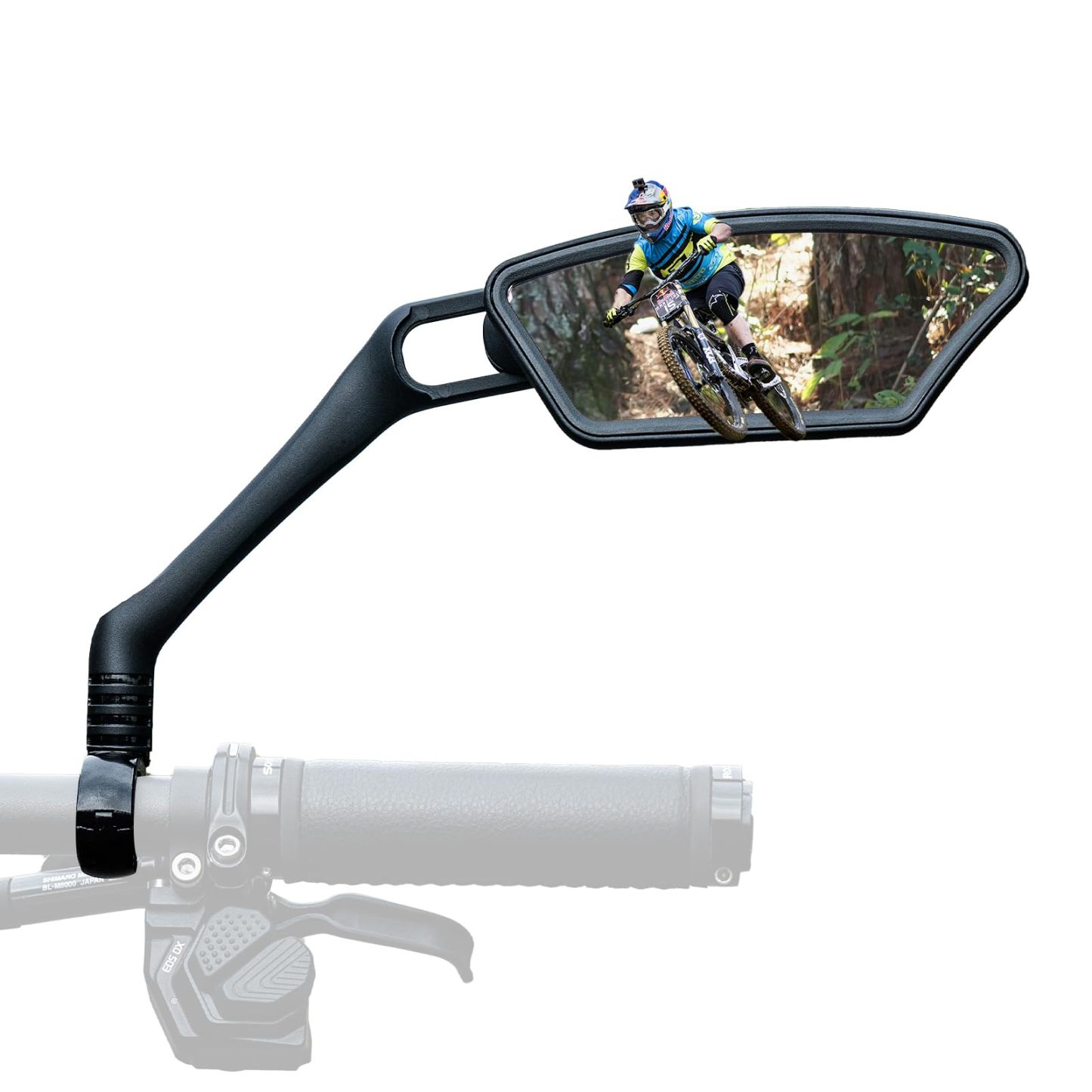 Uouoao HD Blast-Resistant Bike Mirror Adjustable Handlebar Mount 21-26mm