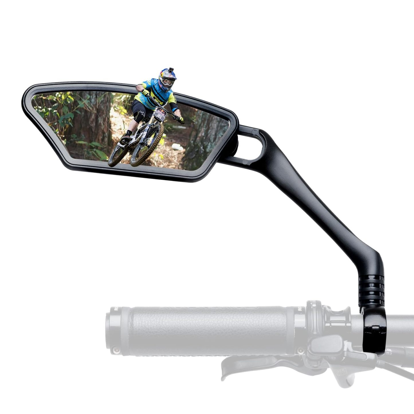 Uouoao HD Blast-Resistant Bike Mirror Adjustable Handlebar Mount 21-26mm