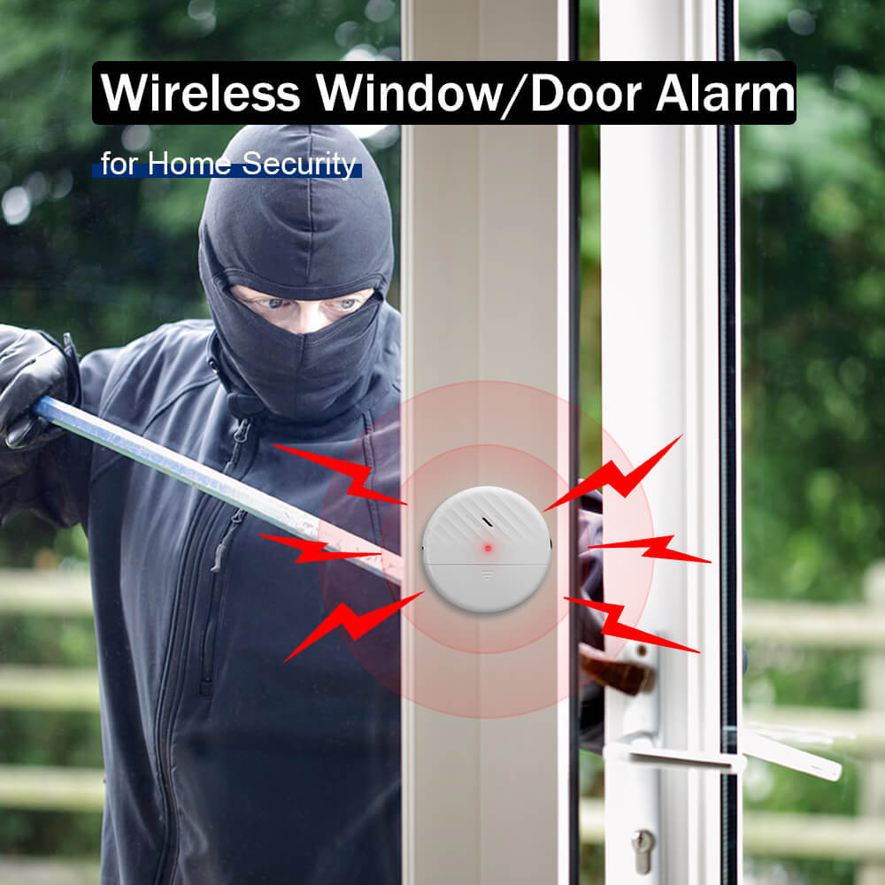 Uouoao Ultra-Slim Window Vibration Sensor Alarm