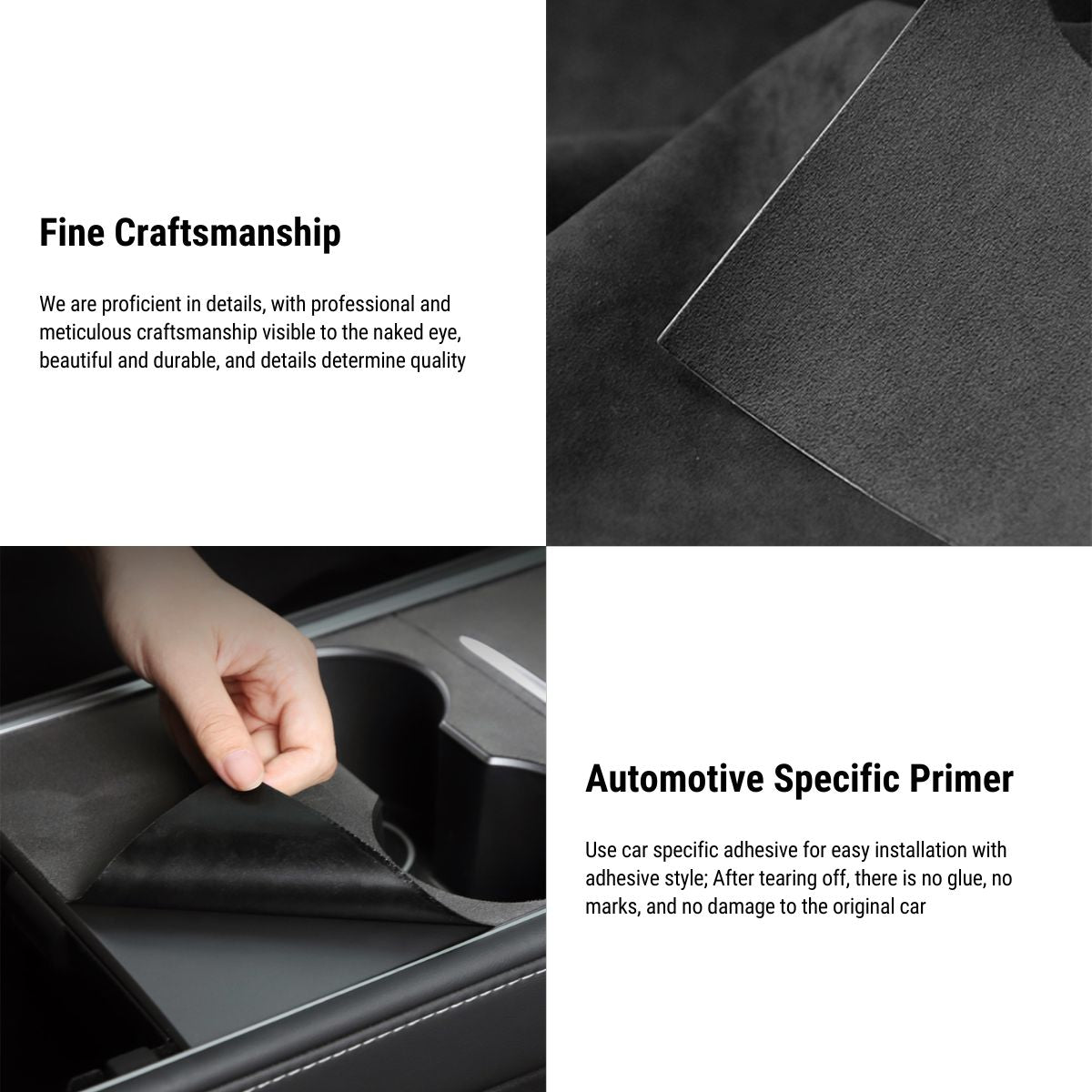 Alcantara Center Console Wrap for Tesla Model 3 Highland / Y