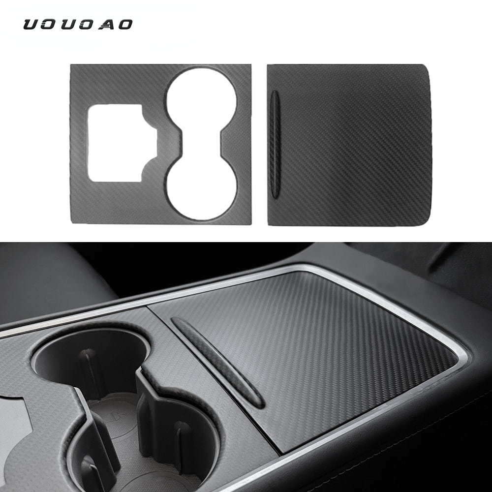 Tesla Model 3 / Y Center Console Wrap Cover  (Gen. 1 & 2 & 3) - Carbon Fiber Interior Mods