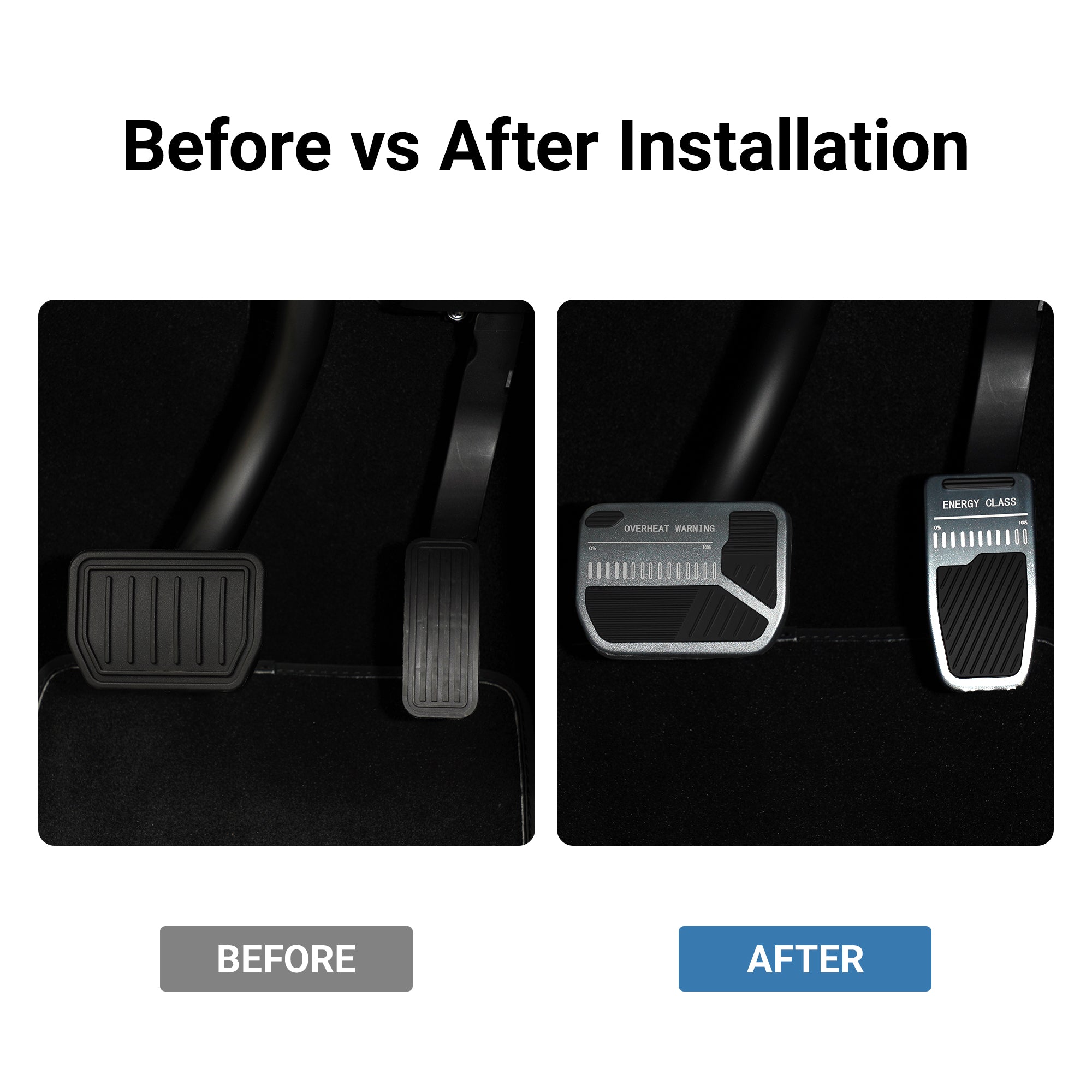Anti-Slip Pedal Covers for Model 3/Y | 2-Piece Set | Aluminum