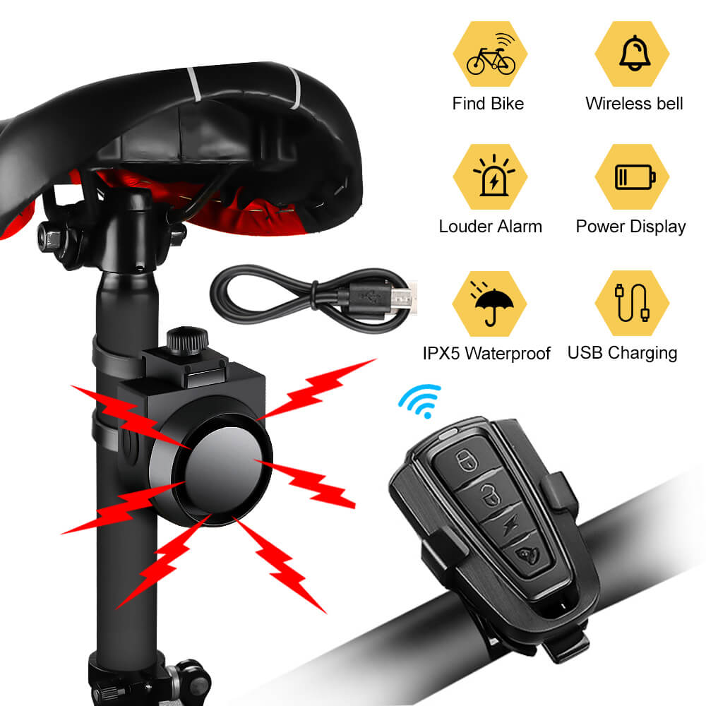Uouoao Wireless Waterproof Bike Vibration Alarm