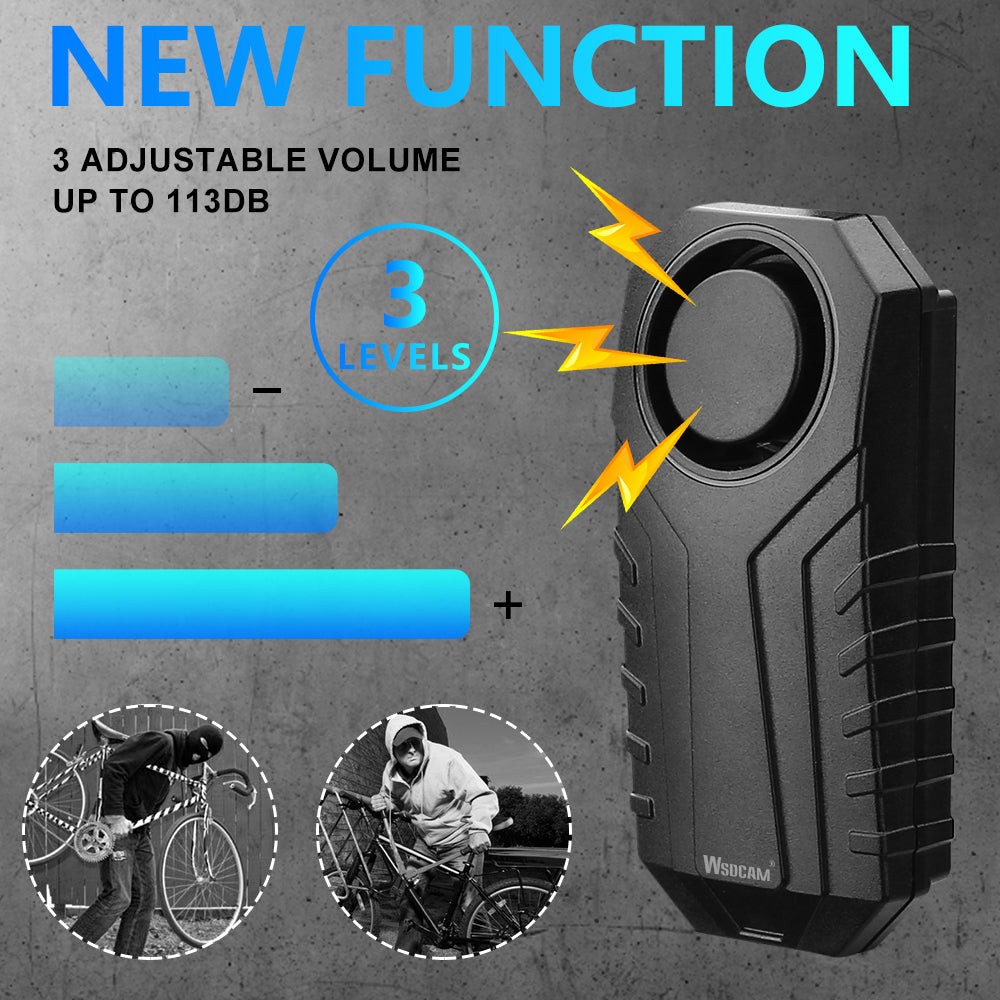 Uouoao Anti-Theft Bike Alarm with Mount