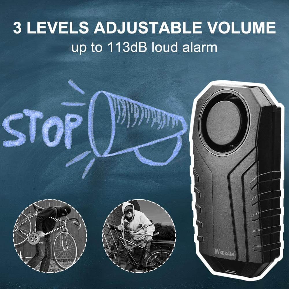Uouoao Bike Alarm Horn with Remote Loud 113dB