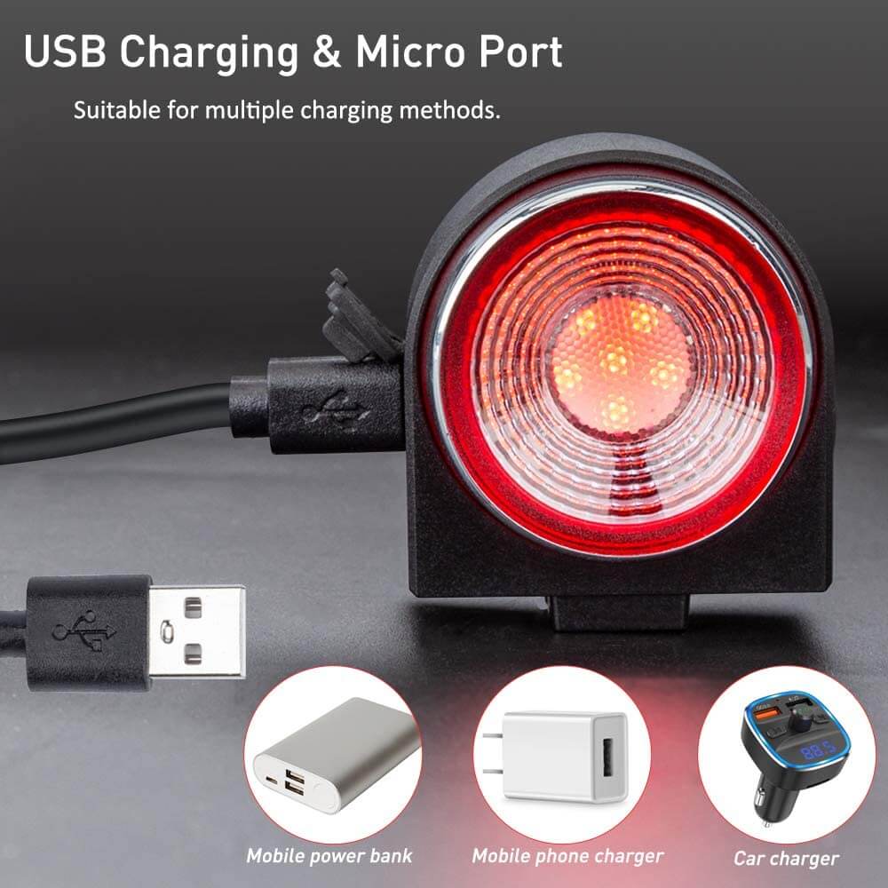 Uouoao 2 in 1 Anti-Theft Bike Alarm with Smart Bike Tail Light