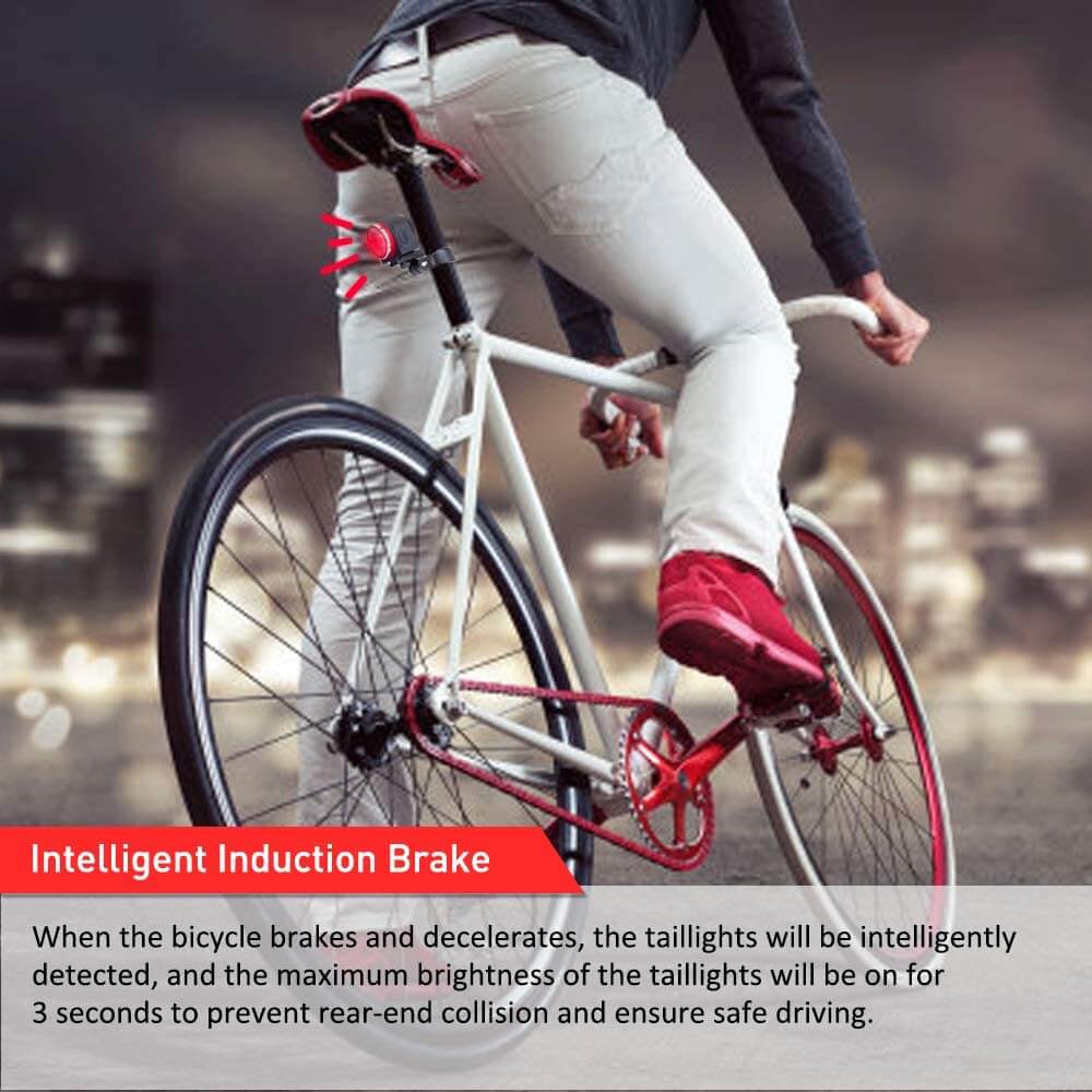 Uouoao 2 in 1 Anti-Theft Bike Alarm with Smart Bike Tail Light