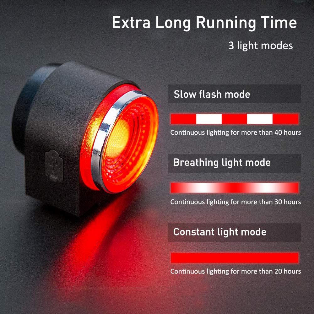 Uouoao 2 in 1 Anti-Theft Bike Alarm with Smart Bike Tail Light