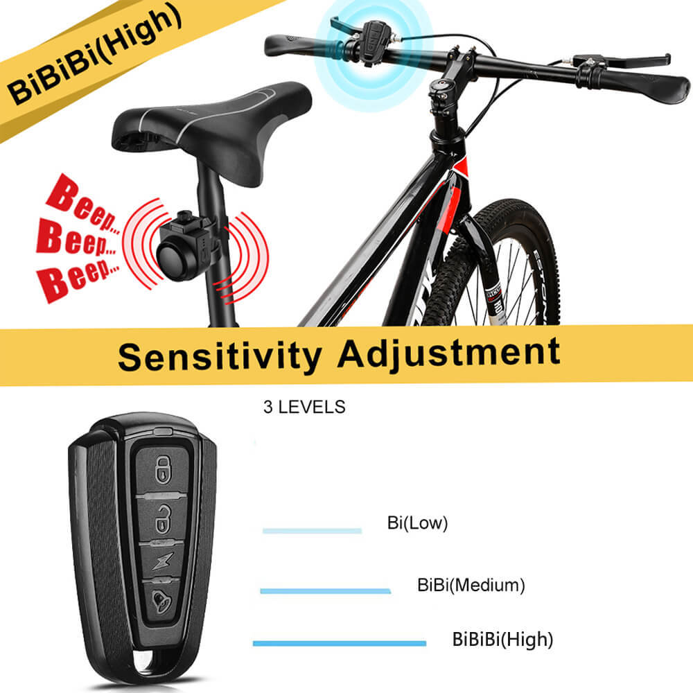 Uouoao Wireless Waterproof Bike Vibration Alarm
