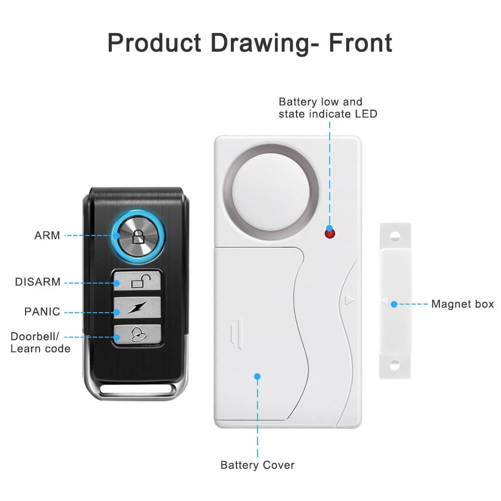 Uouoao Wireless Anti-Theft Door and Window Alarm