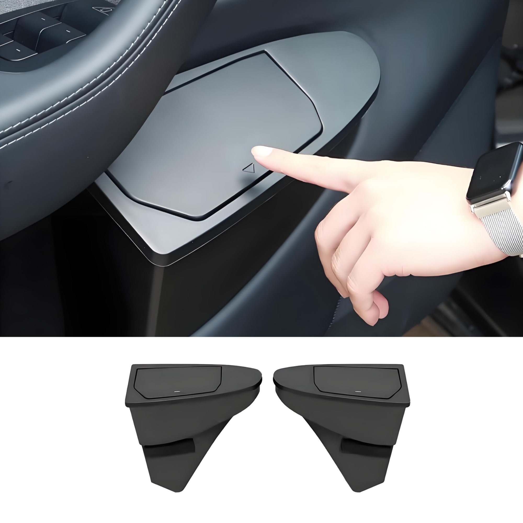 Front Door Trash Can Organizer for Model Y Juniper (2PCS)-UOUOAO