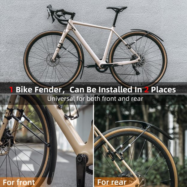 Uouoao Adjustable Bike Fenders Set for Road Bikes Easy Install