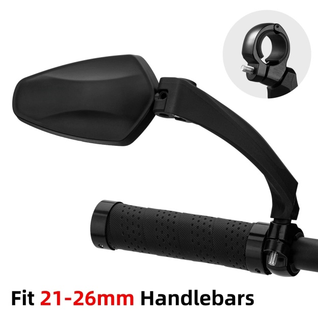 Uouoao Bike Handlebar Rear View Mirror with HD Anti-Glare Glass