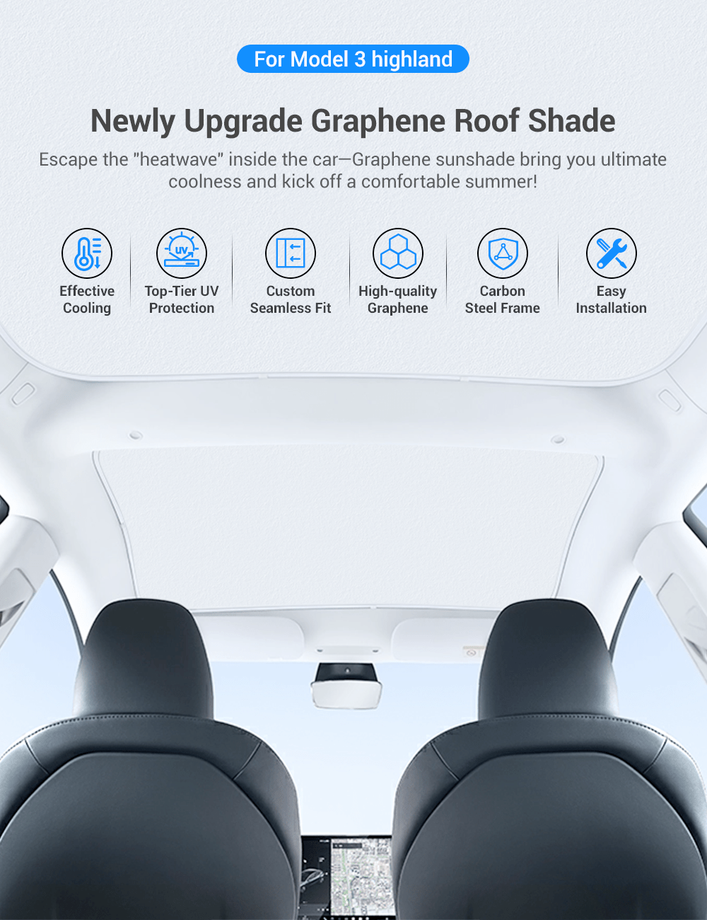 Sunshade for Tesla Model 3 |  UOUOAO