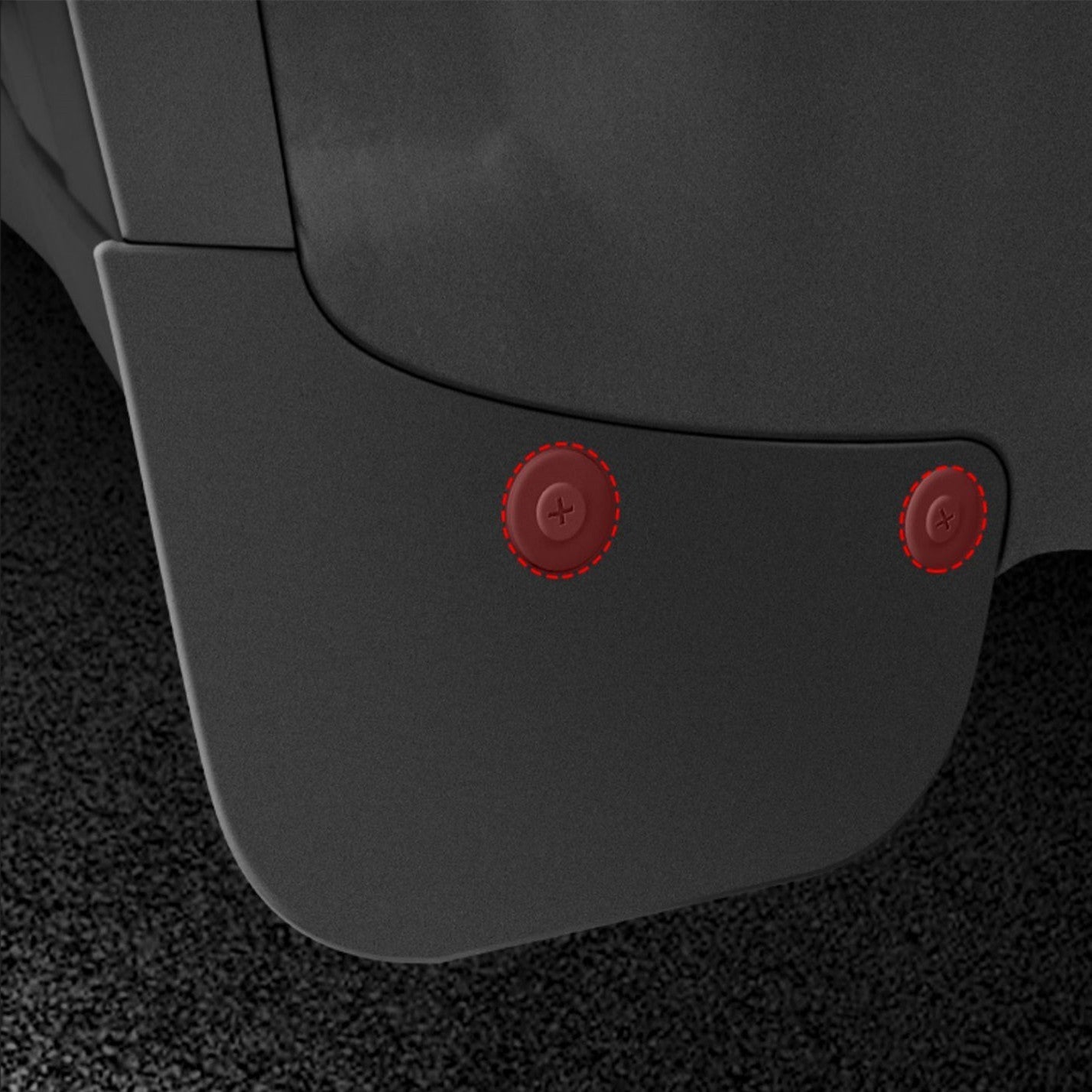 UOUOAO Hidden Form Mudflaps Kit for Model 3 Highland / Y (4PCS)