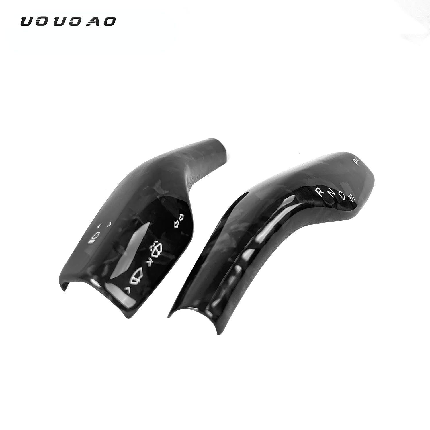 UOUOAO Model 3 / Y Turn Signal Stalk Cover - Dry Carbon Fiber Interior Mods