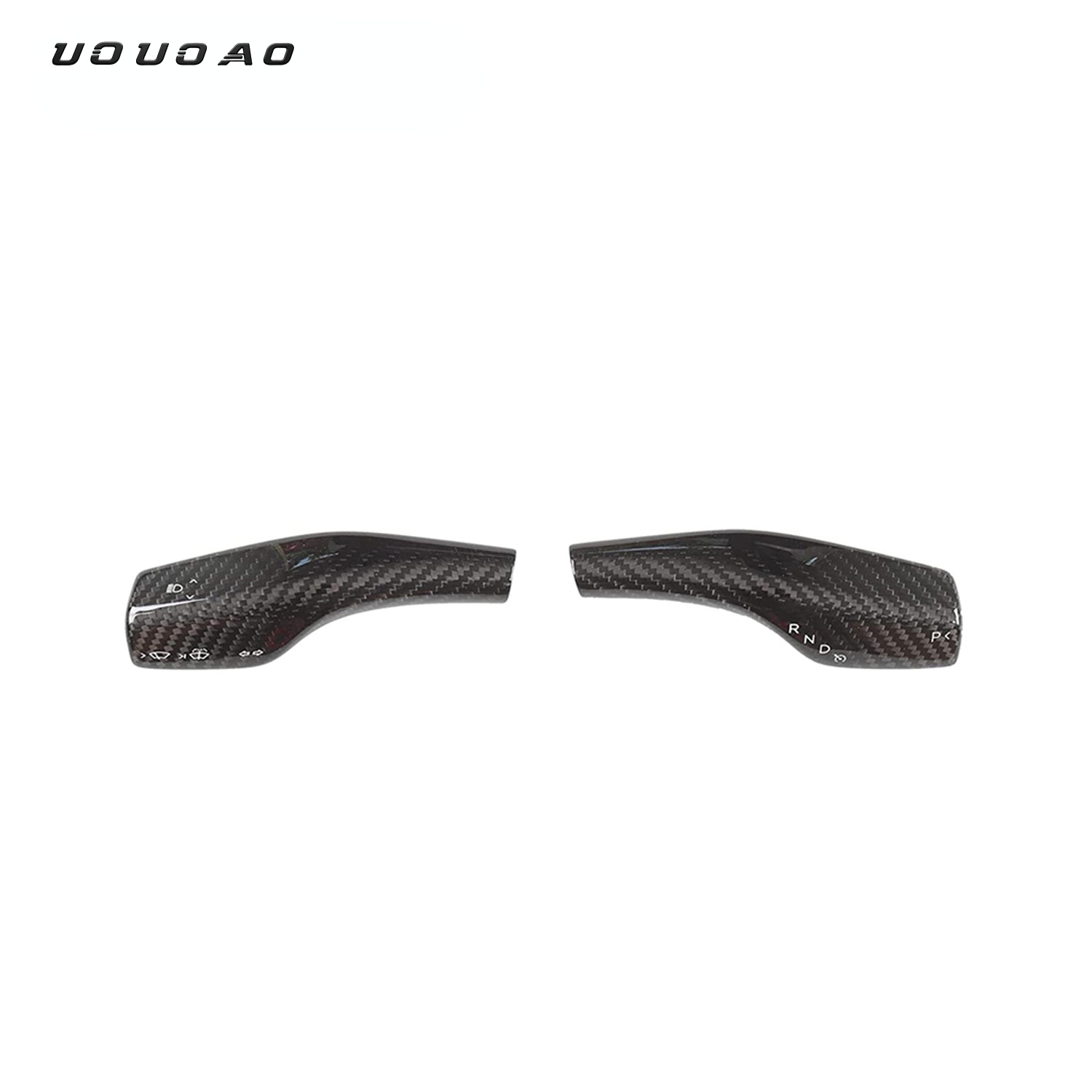 UOUOAO Model 3 / Y Turn Signal Stalk Cover - Dry Carbon Fiber Interior Mods
