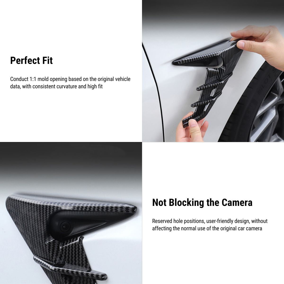 UOUOAO Thunder Side Camera Cover for Model 3/Y | 5 Colors